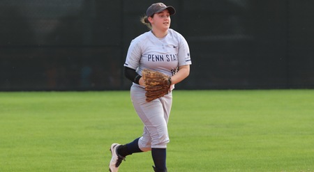 Kylee Sutton runs the ball in from second base.